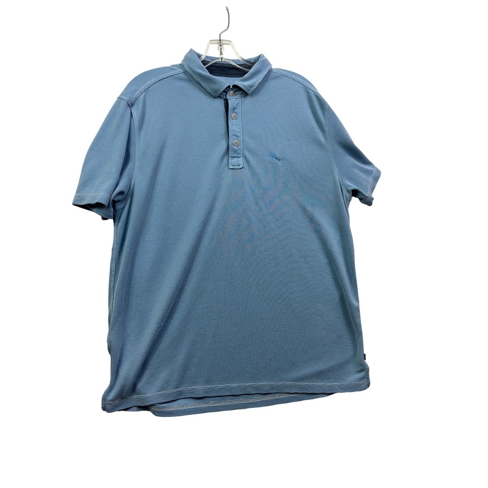 Tommy Bahama Mens Blue Marlin Polo Shirt Short Sleeve Golf Casual‎ Size L